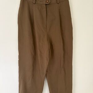 Vintage Brown Cropped Trousers